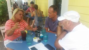 Key West, 11 luglio 2015 -Salvatore Cimmino con Vanessa Linsley e Piero Salussolia 