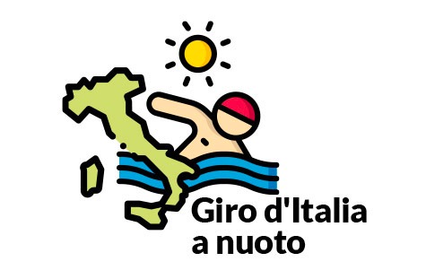 Giro d’Italia a nuoto, la sfida di un sognatore per una società solidale.